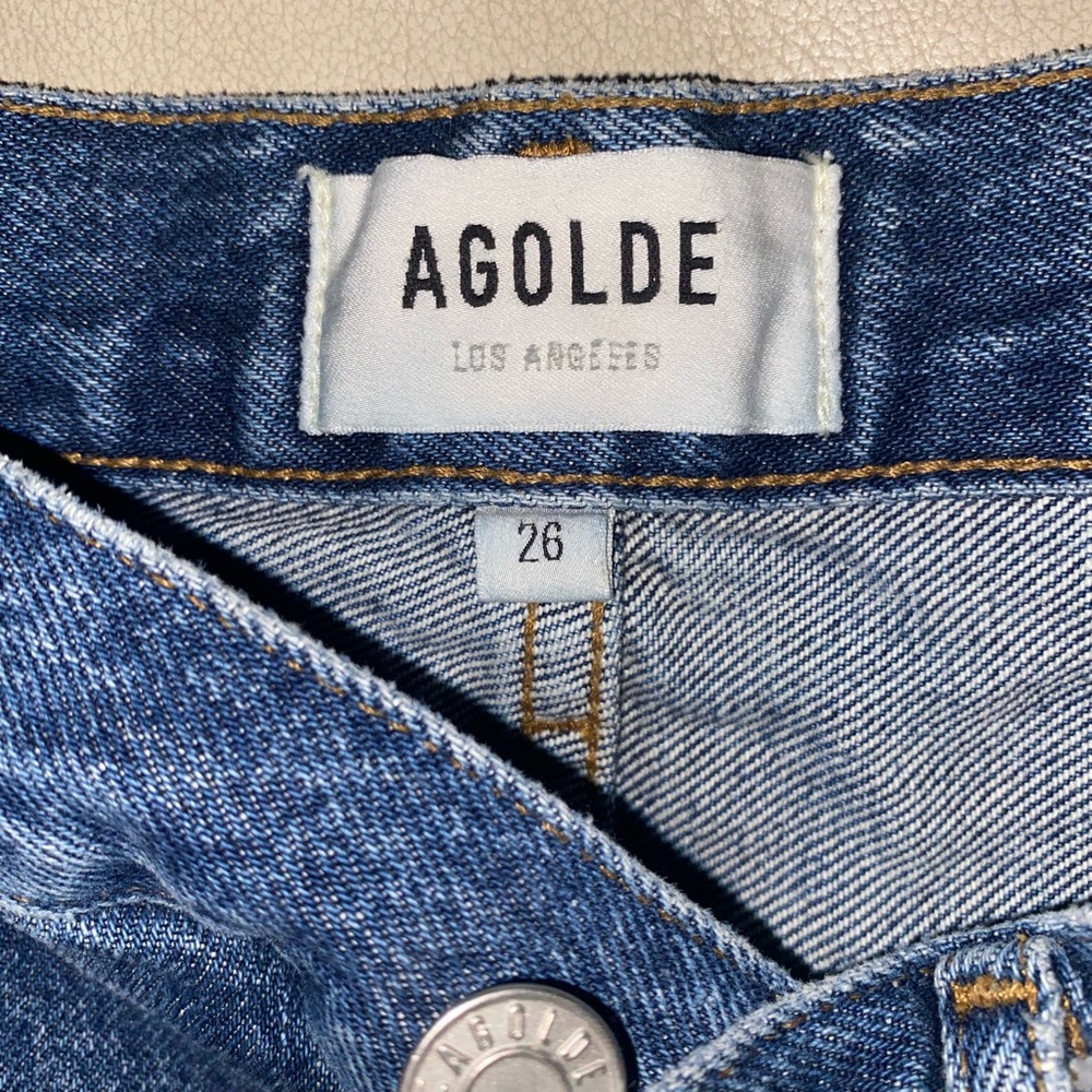 Agolde Shorts Dark wash cut off size 26 highwaist
